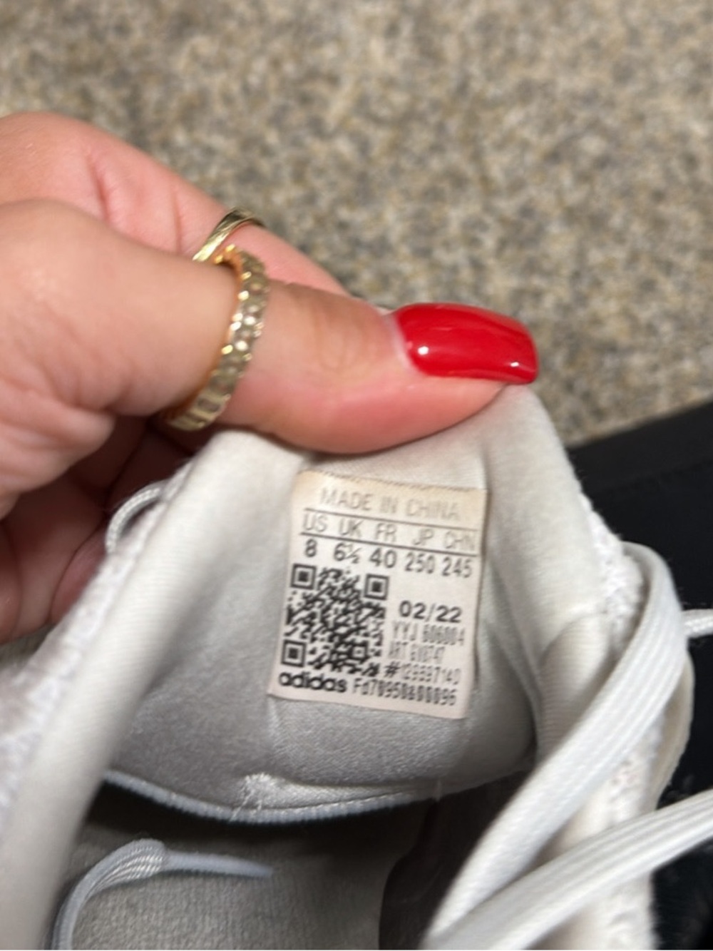 adidas White Knit Sneakers with Light Gray Accents - Picture 4 of 4